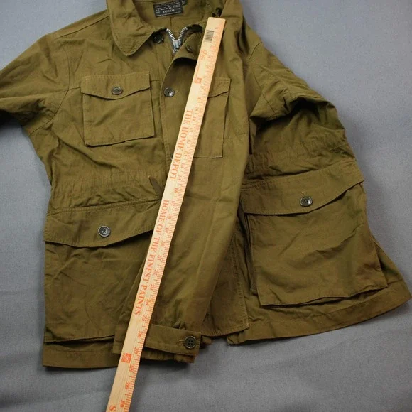 J. Crew M-65 Style Military Field Jacket in OD Green w/ built-in hood. - Picture 6 of 13